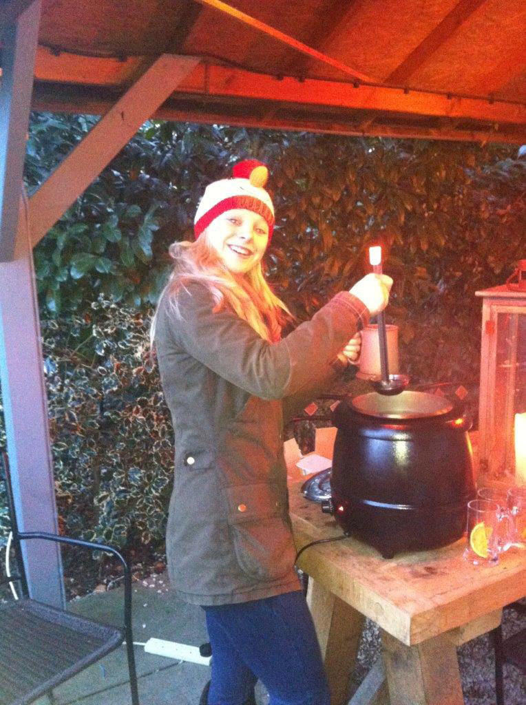 MULLED WINE AT THE CHURCH INN WITH SOPH IN THAT HAT!!